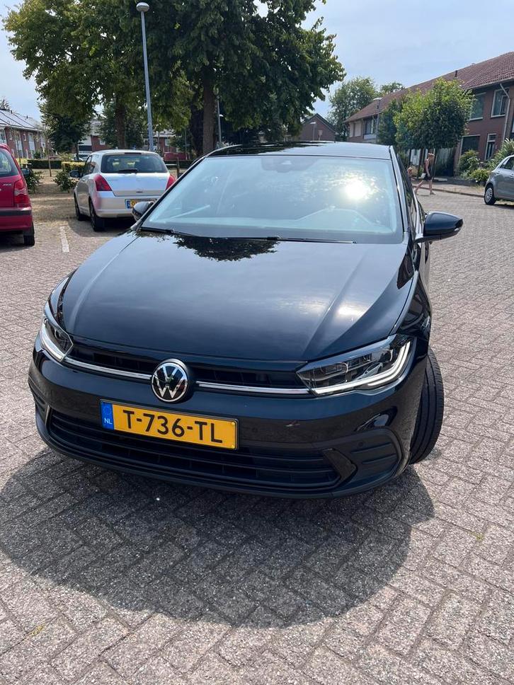 PRIVATE-LEASE, Volkswagen Polo 1.0 TSI 95pk Dsg-7 2023 Zwart, Auto's, Volkswagen, Particulier, Polo, ABS, Achteruitrijcamera, Adaptieve lichten