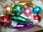 bonte oude glazen  kerstballen, Ophalen of Verzenden, Gebruikt