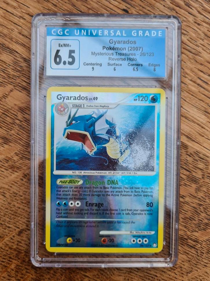 Pokemonkaart GYARADOS 26/123 Graded CGC 6,5, Hobby en Vrije tijd, Verzamelkaartspellen | Pokémon, Losse kaart, Ophalen of Verzenden