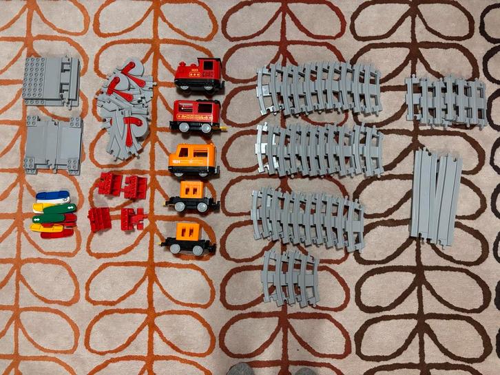 Grote Duplo Trein Set met Rails en Geluid, Kinderen en Baby's, Speelgoed | Duplo en Lego, Zo goed als nieuw, Duplo, Complete set