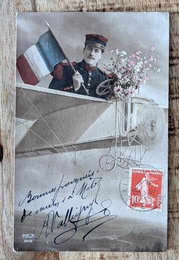 Patriottische geschreven Franse kaart uit 1921 beschikbaar voor biedingen