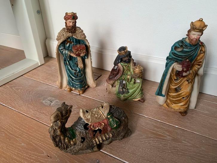 Kerststal figuren van 3 Wijzen met Lichtgevende Kameel, Diversen, Kerst, Gebruikt, Ophalen of Verzenden