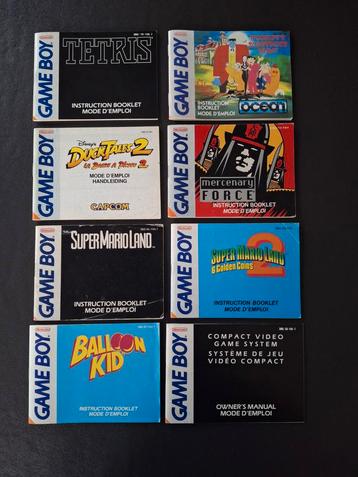 8 Gameboy classic handleidingen (FAH) beschikbaar voor biedingen