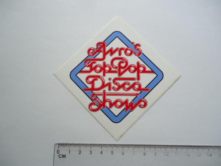 sticker oud Avro toppop disco show ad visser pop popmuziek, Verzamelen, Stickers, Zo goed als nieuw, Verzenden