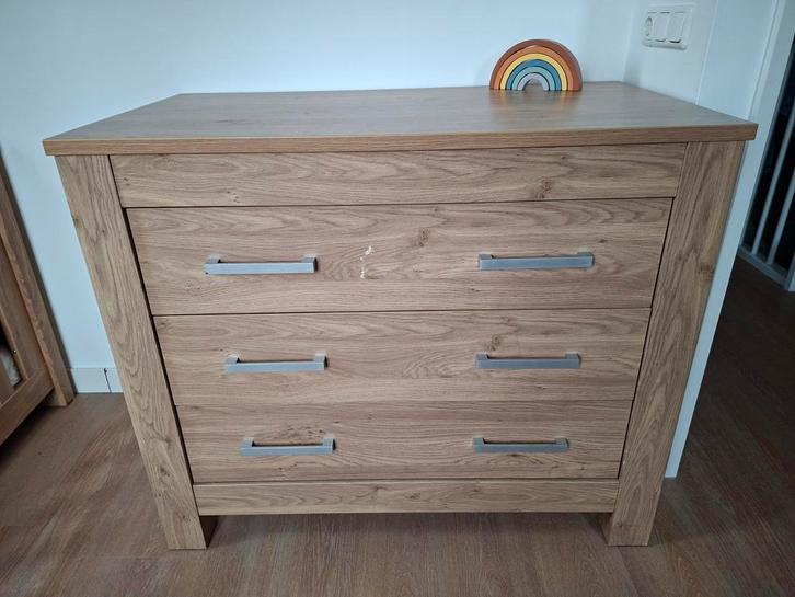 Commode & Ledikant Set - Babykamer, Kinderen en Baby's, Kinderkamer | Commodes en Kasten, Gebruikt, Commode, 90 tot 105 cm, 100 cm of meer