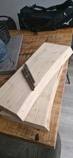 2 Dikke Eiken Wandplanken, Doe-het-zelf en Verbouw, Hout en Planken, 25 tot 50 mm, Eiken, Nieuw, Ophalen of Verzenden