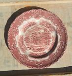 Ontbijt/dessert Bordje engels rood Grindley Country, Antiek en Kunst, Antiek | Servies los, Ophalen of Verzenden