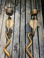 Kobra Kaarsenstandaard Set - Vintage, Ophalen of Verzenden, Koper of Brons