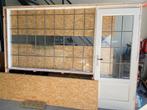 Kozijn met deur inclusief glas in lood, Doe-het-zelf en Verbouw, Kozijnen en Schuifpuien, Ophalen, Gebruikt, Deurkozijn, 225 cm of meer