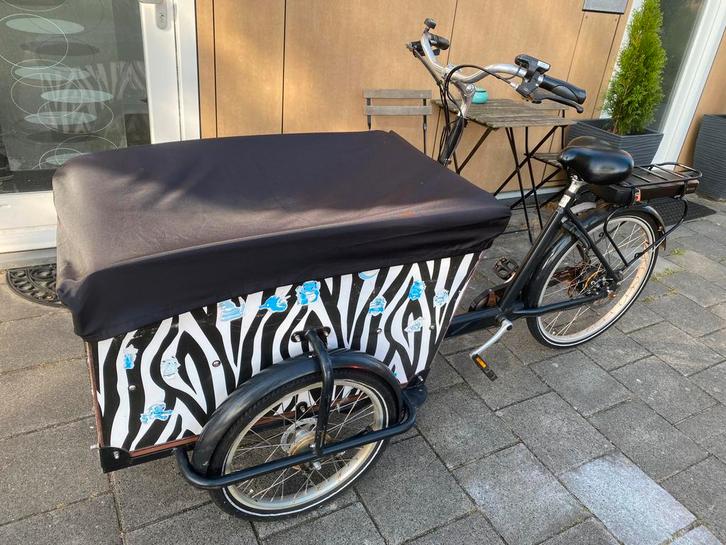 Babboe big e zebra print, Fietsen en Brommers, Fietsen | Bakfietsen, Gebruikt, Overige merken, 4 kinderen of meer, Elektrisch