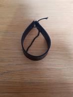 Zwart bruine armband, Ophalen of Verzenden, Zo goed als nieuw, Zwart, Leer
