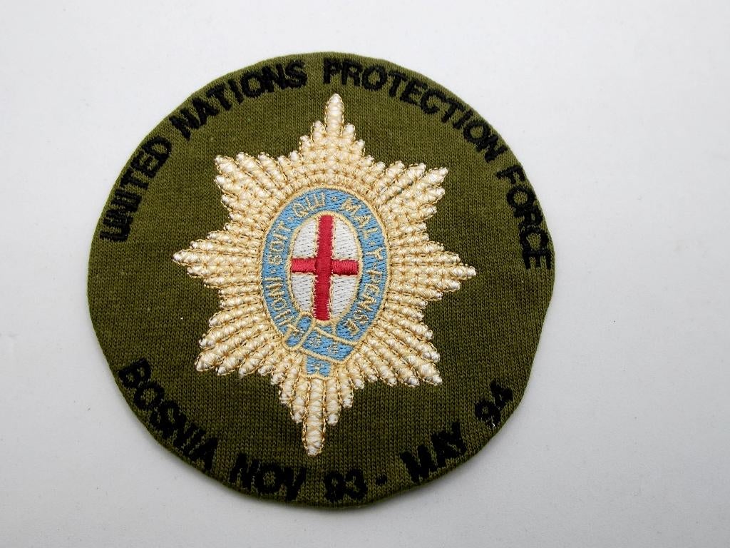 Coldstream Guards UNPROFOR patch Bosnia nov. '93 - may '94, Verzenden, Landmacht, Engeland, Embleem of Badge
