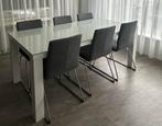 Complete Eethoek 6 personen, Huis en Inrichting, Stoelen, Ophalen, Overige materialen, Wit, Zo goed als nieuw
