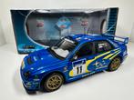 1:18 SUBARU IMPREZA WRC SOLBERG RALLY DE FRANCE 2002 SOLIDO, Ophalen of Verzenden, Zo goed als nieuw, Auto, Solido
