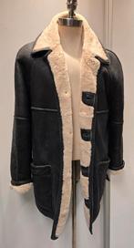 Heren lammy coat parka - maat L - lamsvacht en lamsleer, Ophalen of Verzenden, Zo goed als nieuw, Maat 52/54 (L), Zwart