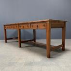 Grote antieke oude draperie stoffen tafel eettafel werktafel, Gebruikt, Metaal, -, -