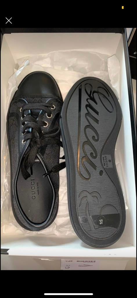 Originele Gucci schoenen maat 37, Kleding | Dames, Schoenen, Ophalen of Verzenden, Zo goed als nieuw, Zwart, Sneakers of Gympen