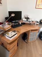 Bureau met Lades en Opbergvakken, Ophalen, In hoogte verstelbaar, Zo goed als nieuw, Bureau