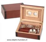 HUMIDOR GIFTSET STARTSET KERSEN/ZWART BICOLOR BOOKWILL  h71, Verzenden, Nieuw, Tabaksdoos of Verpakking