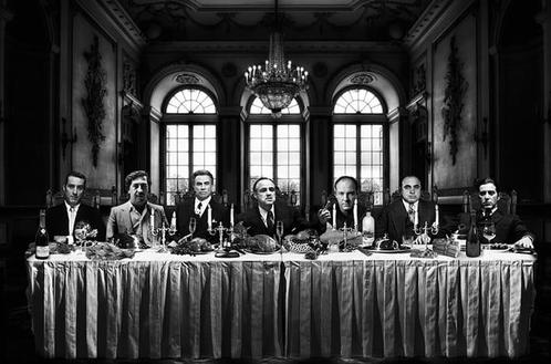 Gangsters last supper, Antiek en Kunst, Kunst | Schilderijen | Abstract, Ophalen