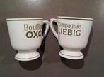 2 bekers met oor Bouillon OXO, Gebruikt, Ophalen of Verzenden, Overige stijlen, Kop(pen) en/of Schotel(s)