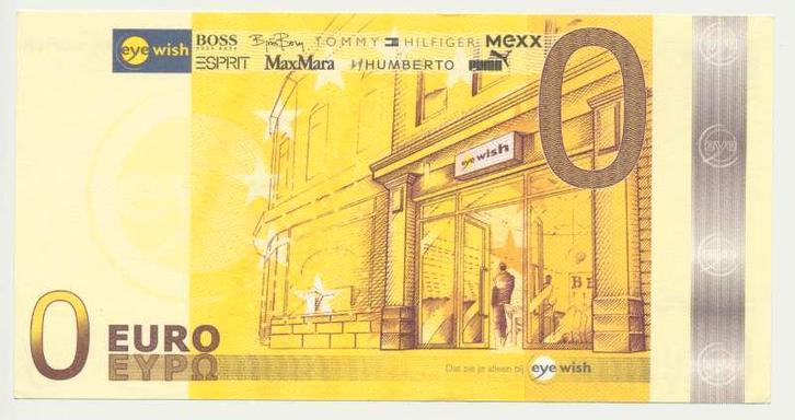 Nederland 0 Euro Eye wish 2006 Geel, Postzegels en Munten, Bankbiljetten | Nederland, Los biljet, Euro's, Ophalen of Verzenden