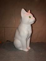 Kat Delfs Wit met Groene glazen Ogen - 26,5cm, Ophalen