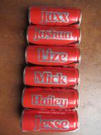 Coca Cola blikjes met naam (leeg), Ophalen of Verzenden, Gebruikt, Verpakking