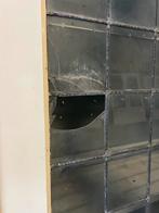 Oude ensuite / schuifdeuren glas in lood 221x177, Ophalen, Gebruikt, Binnendeur, Schuifdeur