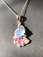 Chalcedoon granaat hanger beschermt intuïtie daadkracht, Sieraden, Tassen en Uiterlijk, Kettingen, Ophalen of Verzenden, Nieuw