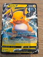 Raichu V Pokémonkaart beschadigd, Ophalen of Verzenden, Gebruikt, Losse kaart, Foil