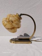 Prachtige Art Deco bureaulamp marmeren lampenkap, Antiek en Kunst, Antiek | Lampen, Ophalen of Verzenden