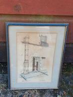 bijzondere tekening K.J. Aanstoot Bavo Haarlem 1943., Ophalen