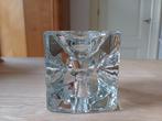 Vintage kandelaar glas, Huis en Inrichting, Woonaccessoires | Kandelaars en Kaarsen, Overige materialen, Gebruikt, Ophalen of Verzenden