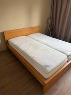 Tweepersoons bed IKEA  + 2x IKEA SULTAN HJARTDAL topmatras, Ophalen, Zo goed als nieuw, Tweepersoons