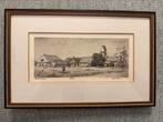 Tekening Piet de Vries - Deersum, Antiek en Kunst, Kunst | Etsen en Gravures, Ophalen of Verzenden