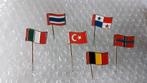 6 verschillende Vlaggen Speldjes, Verzamelen, Speldjes, Pins en Buttons, Ophalen of Verzenden, Zo goed als nieuw, Overige onderwerpen