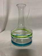 Glazen  Karaf / vaas - Groen & Blauw - 25cm, Ophalen, Overige kleuren, Minder dan 50 cm, Glas