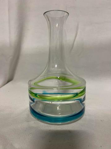 Glazen  Karaf / vaas - Groen & Blauw - 25cm beschikbaar voor biedingen