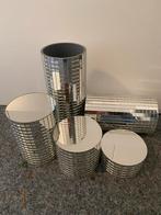 6 Decoratie Standaards met Spiegels - Set, Minder dan 50 cm, Gebruikt, Rond, Ophalen of Verzenden