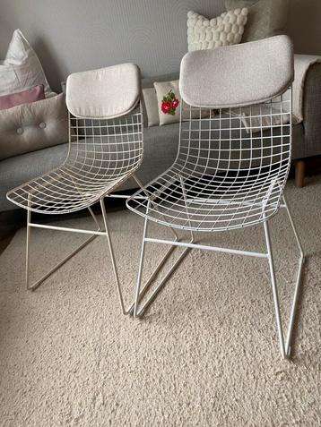 HK Living draadstoelen Wire 2 x met comfort kit beschikbaar voor biedingen