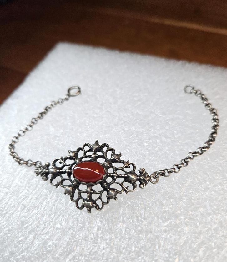 Antieke zilveren (835) armband J. Paulis 1884-1925 Amsterdam, Sieraden, Tassen en Uiterlijk, Antieke sieraden, Armband, Zilver