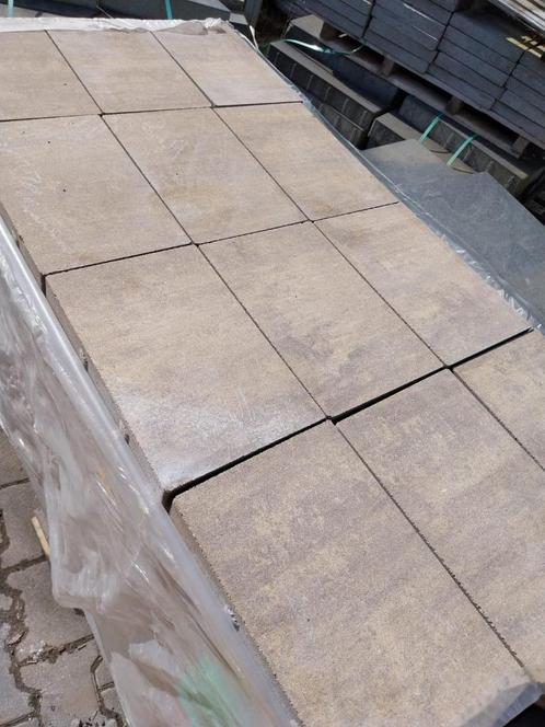 broadway 20x30x5 cm beige-bruin strakke tegel, Tuin en Terras, Tegels en Klinkers, Nieuw, Terrastegels, Beton, 10 m² of meer, Gecoat