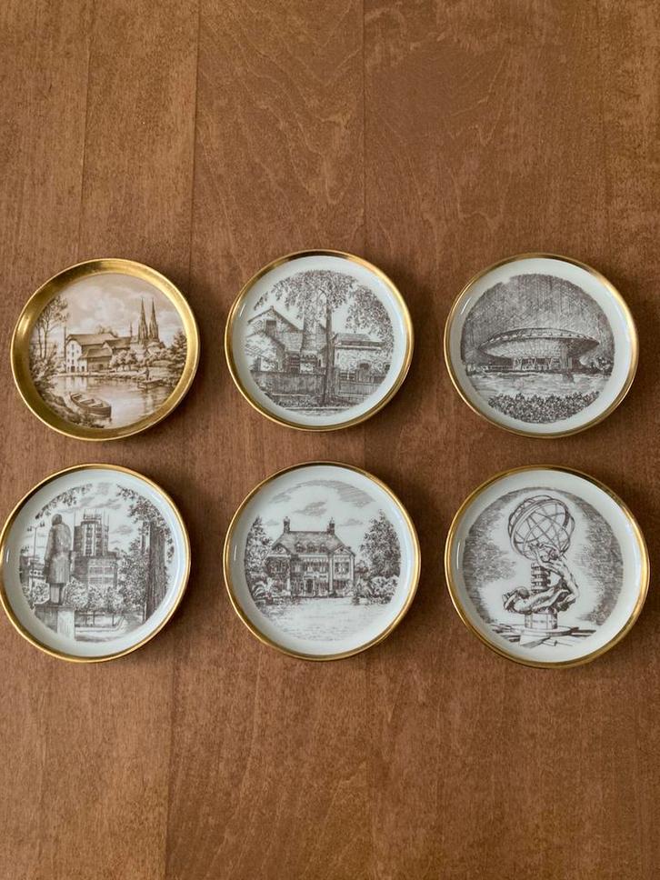 Philips Eindhoven  6 onderzetters Fürstenberg porselein, Antiek en Kunst, Antiek | Porselein, Ophalen of Verzenden