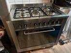 Indesit fornuis met oven 5 pits RVS, Ophalen, Gebruikt, 60 cm of meer, Grill