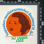 Sticker: Kapsalon Van Ganzewinkel - Zeeland, Verzenden, Zo goed als nieuw, Bedrijf of Vereniging