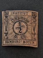 1861 zegel 'INSTITUT HAMBURG BOTEN' C.Hamer Duitsland, Postzegels en Munten, Postzegels | Europa | Duitsland, Overige periodes
