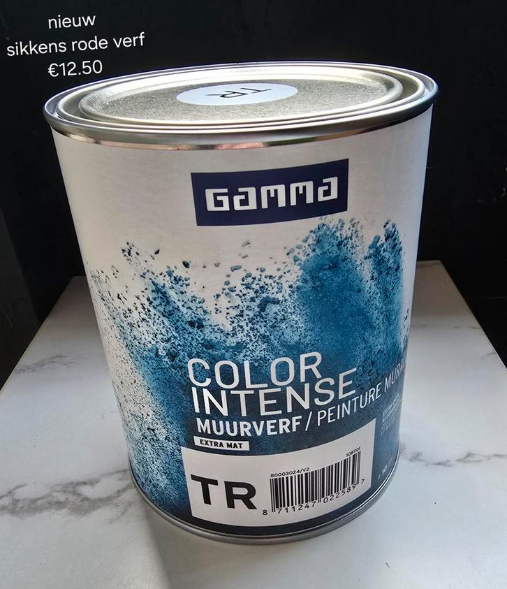 Nieuwe pot gamma muurverf Color intens rood, Doe-het-zelf en Verbouw, Verf, Beits en Lak, Zo goed als nieuw, Ophalen