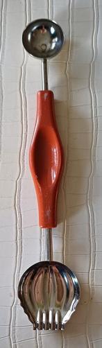 Vintage meloenboor- boterkruller SALE, Ophalen of Verzenden, Gebruikt, Rvs of Chroom, Los bestek