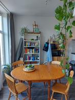 Vintage wooden pine dining table with 4 chairs, Huis en Inrichting, Tafels | Eettafels, Ophalen, Gebruikt, 100 tot 150 cm, 200 cm of meer